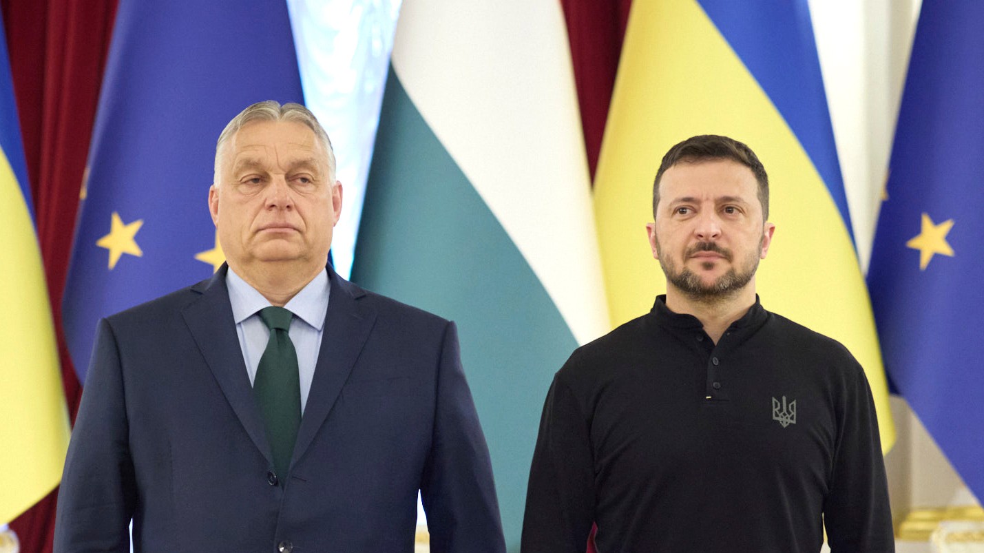 Maďarský premiér Viktor Orbán a ukrajinský prezident Volodymyr Zelenskyj.