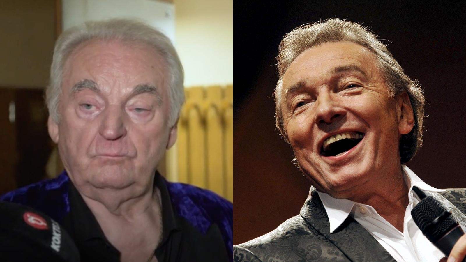 Speváci Peter Stašák a Karel Gott.