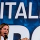 Giorgia Meloni, przewodnicząca Fratelli d’Italia podczas zjazdu włoskich partii prawicowych, Rzym, lipiec 2020 r.