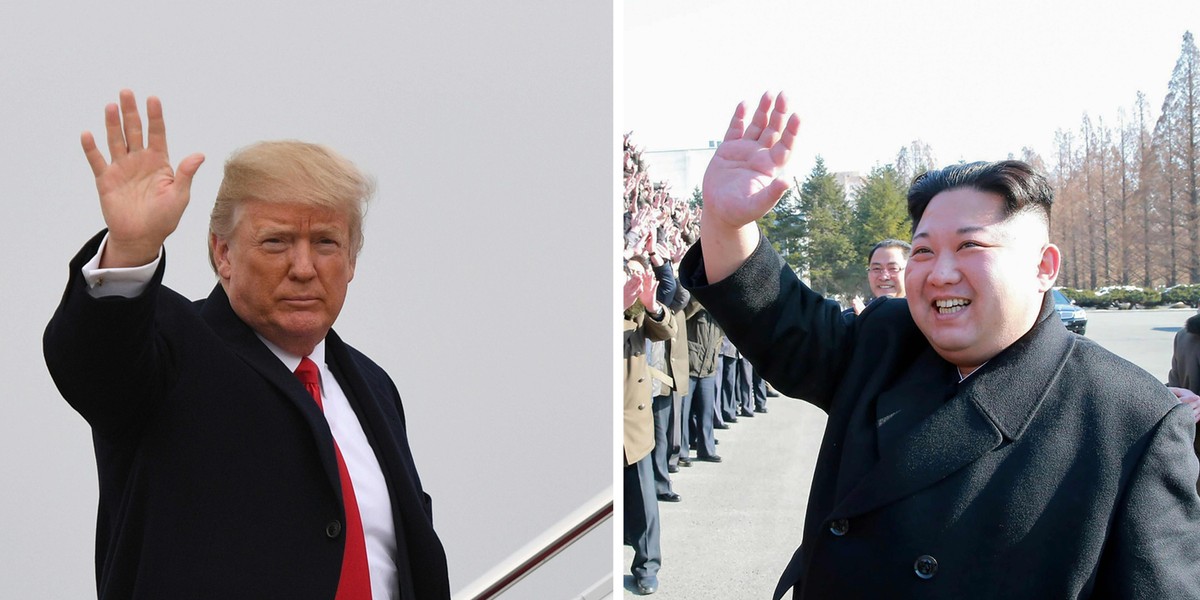 Donald Trump i Kim Dzong Un 