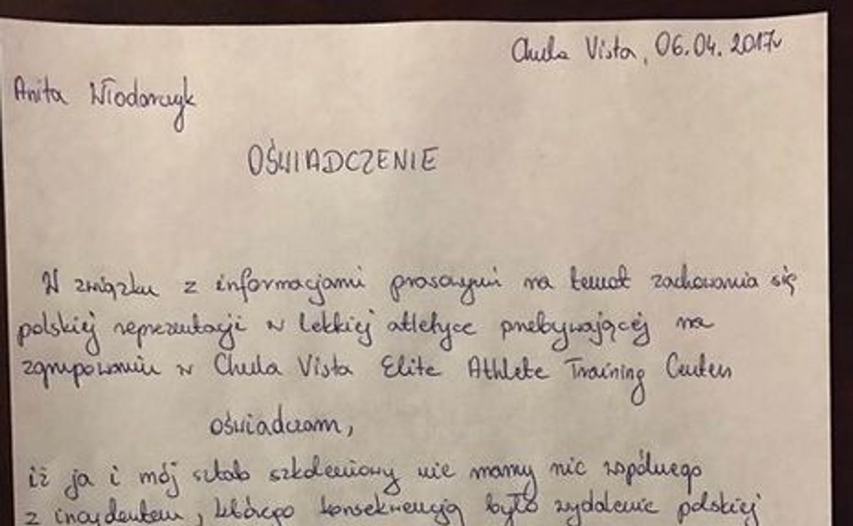 Anita Włodarczyk wydała oświadczenie po "alkoholowej" wpadce polskich lekkoatletów