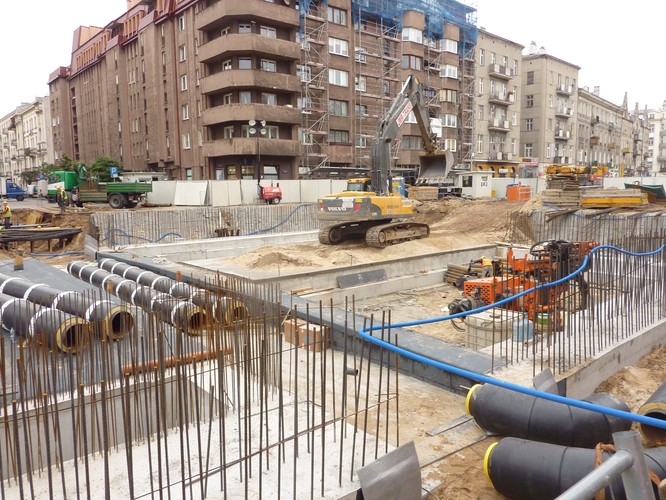 Budowa II linii metra w Warszawie. Dworzec Wileński (1). 26.10.2012 Fot. Materiały prasowe