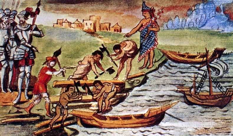 Astečko trojno carstvo vladalo je Meksičkom dolinom od 1428, sve do poraza od španskih konkvistadora 1521. 