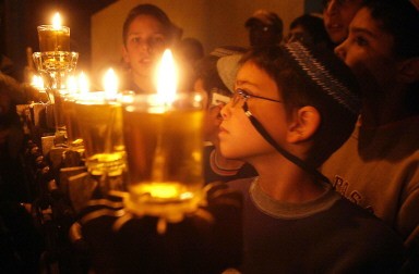 MIDEAST-ISRAEL-PALESTINIAN-HANUKKAH