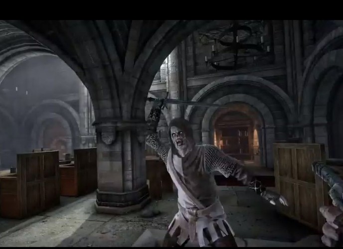 Techland pracuje nad jeszcze jednym tytułem „Hellraid”, który ma trafić do sklepów także w ciągu najbliższego roku. Eksperci rynku szacują jednak, że wyprodukowanie tego typu tytułu będzie kosztowało firmę przynajmniej 20 mln zł, czyli tyle, ile na „Enemy Front” przeznaczy CI Games. Na zdjęciu kadr z gry 'Hellraid'.