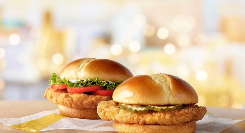 McDonald's Chicken Fillet Sandwiches