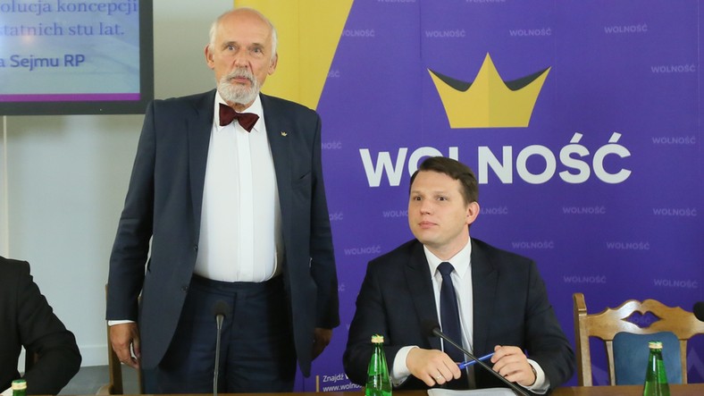 Janusz Korwin-Mikke i Sławomir Mentzen, 2017 r.