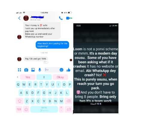 A screenshot of LOOM Money Nigeria on social media (Pulse Nigeria) 