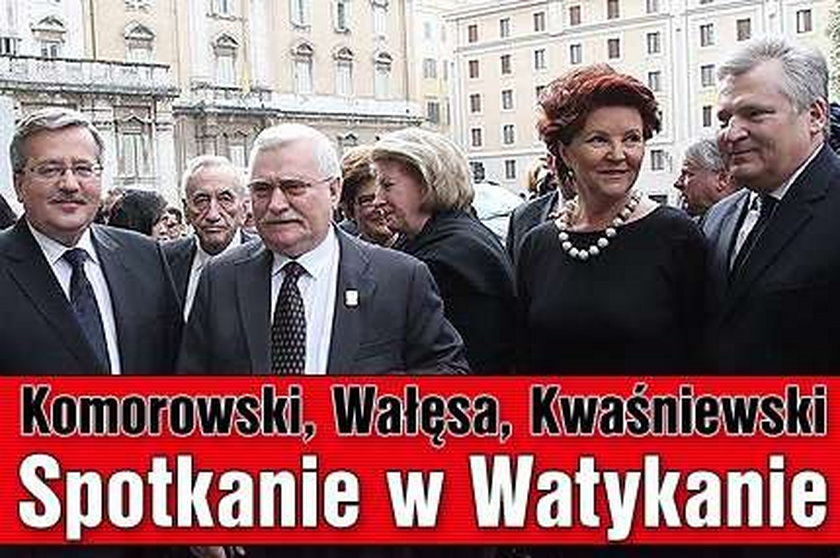 Komorowski, Kwaśniewski, Wałęsa - spotkanie w Watykanie