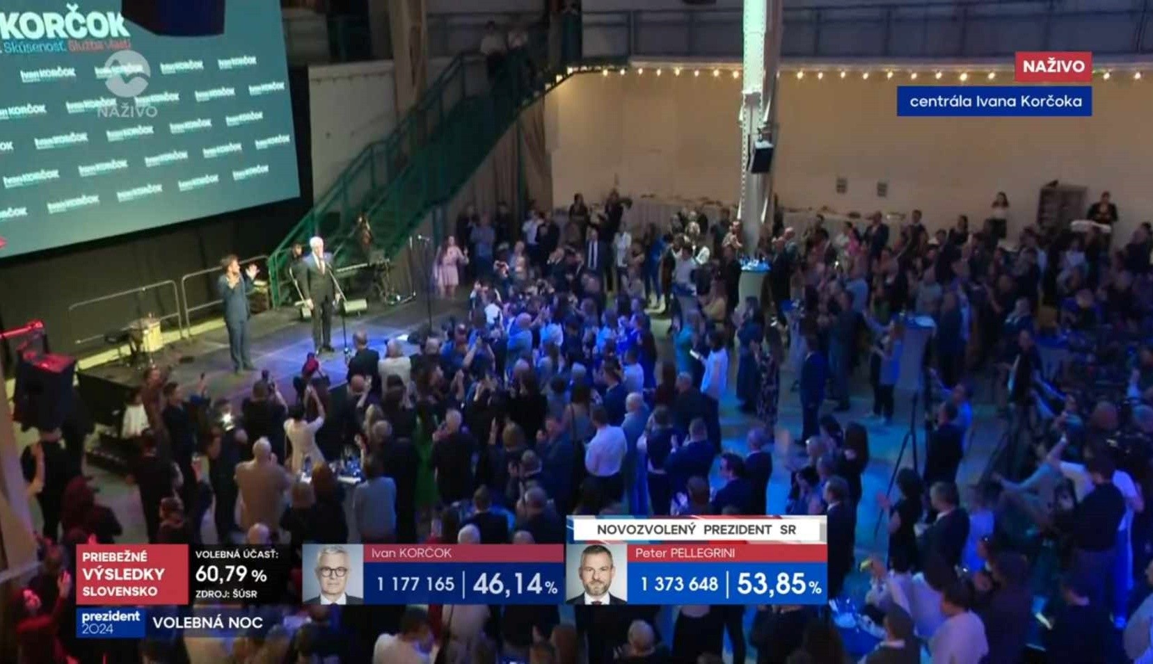 Voľby 2024: Volebná centrála Ivana Korčoka.