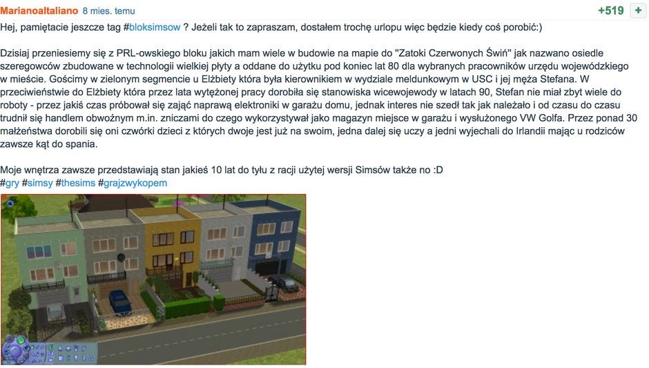 Polska w The Sims 2 z opisem