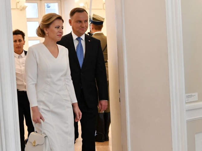 Zuzana Czaputova i Andrzej Duda