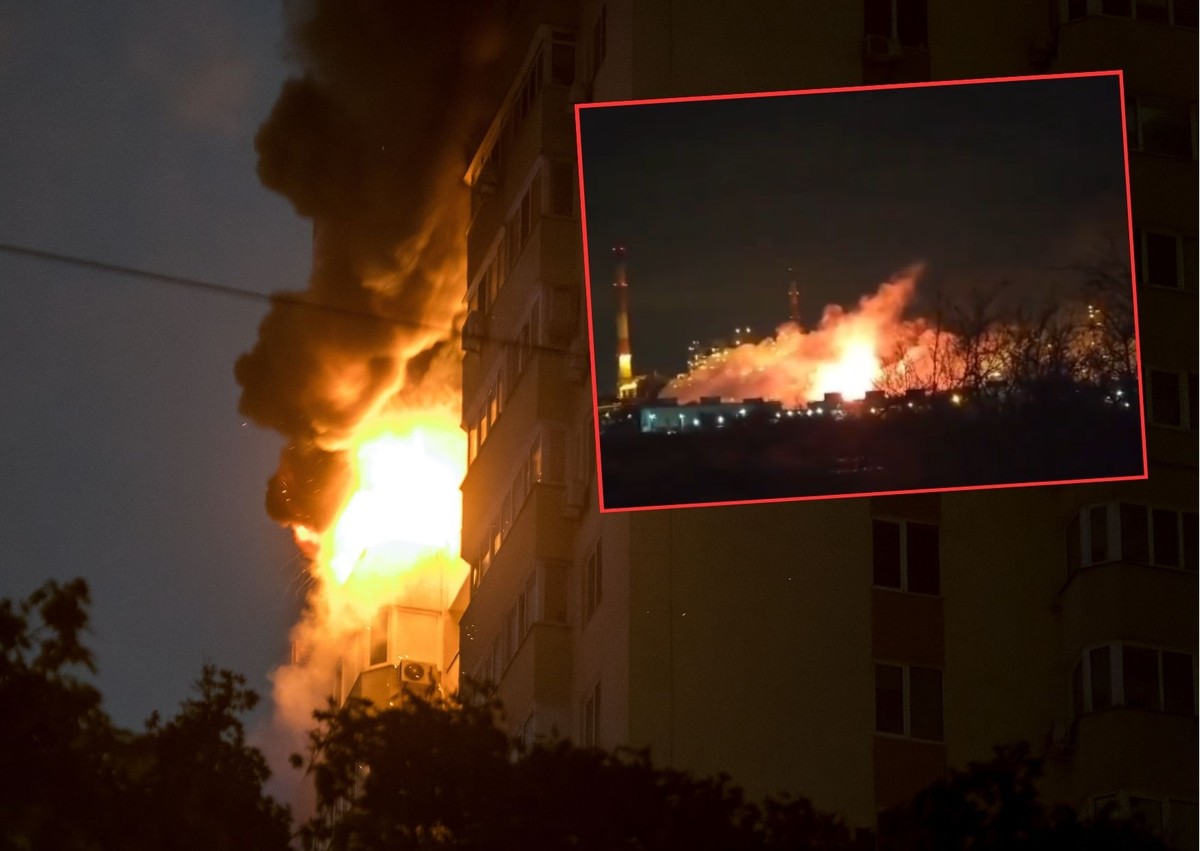 Zmasowany atak na Rosję. Płonące fabryki i paraliż na lotniskach