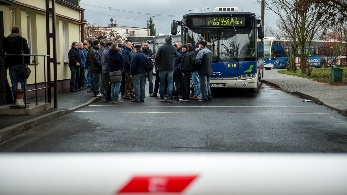 BYDGOSZCZ STRAJK KOMUNIKACJI MIEJSKIEJ (zajezdnia MZK)