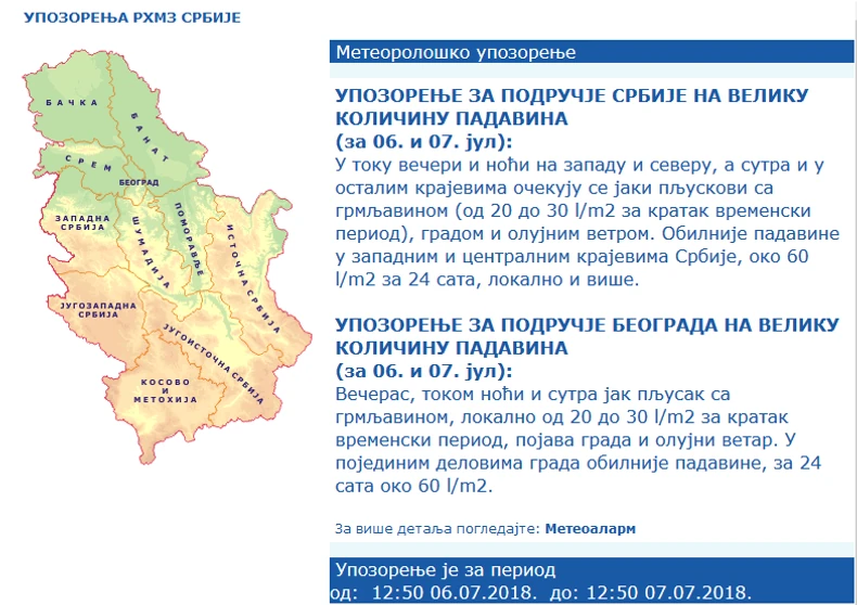 Nevreme stiže iz Hrvatske i Slovenije