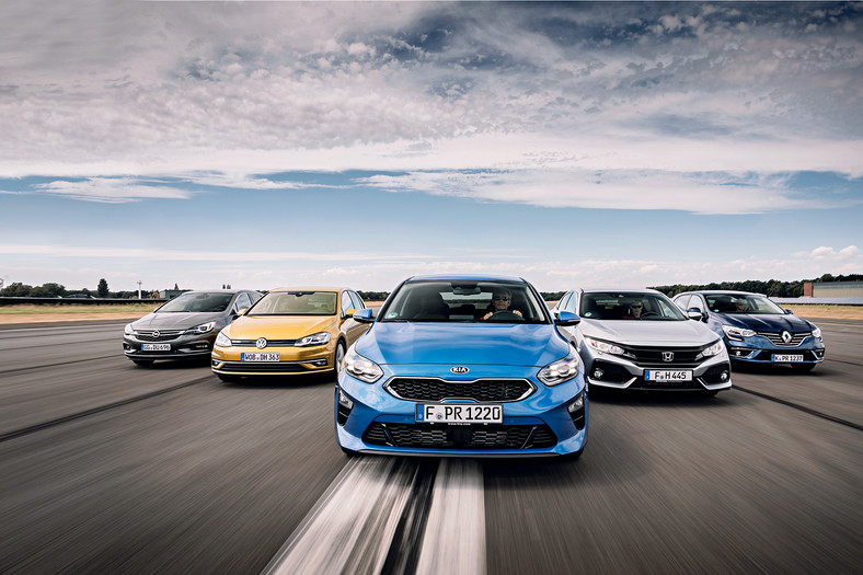 Kia Ceed kontra Renault Megane,Honda Civic,Volkswagen Golf