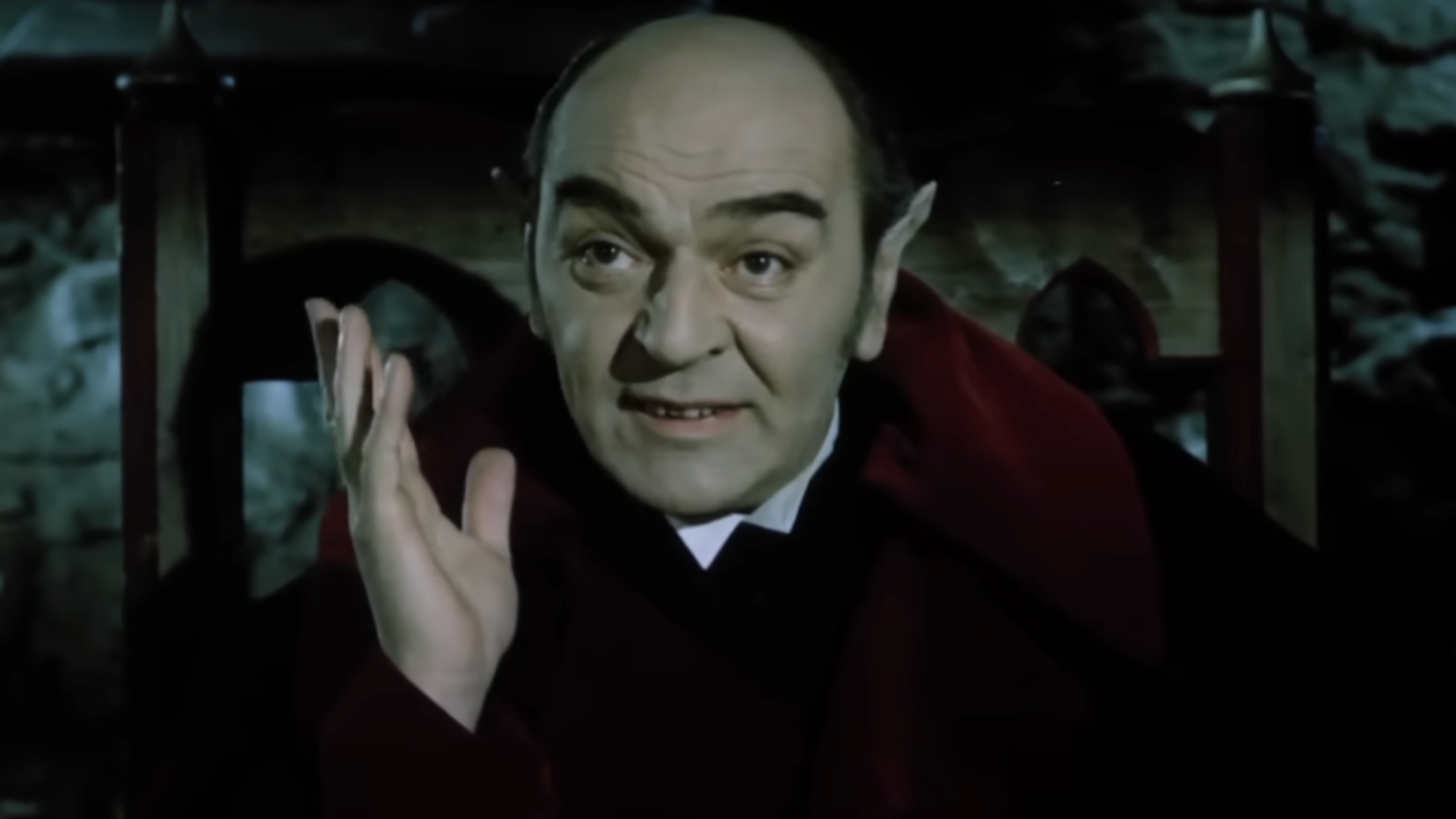 Český herec Josef Bláha vo filme Dívka na koštěti.