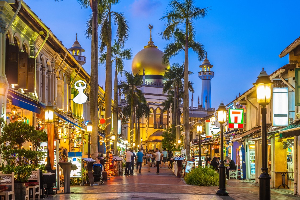 Masjid Sultan, jedna z mešít v okolí Arab Street v Singapure.