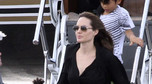 Angelina Jolie z dziećmi: Zaharą  (5 l) i Paxem (7 l.) w Meksyku