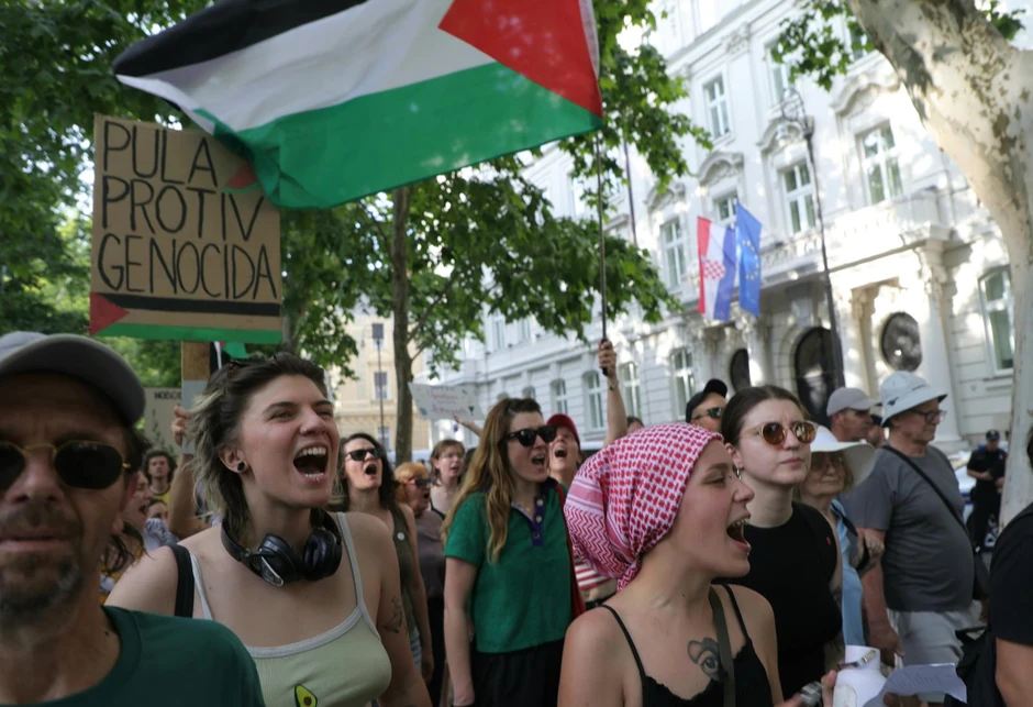 Zagrebu protest Marš za Palestinu