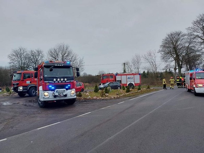 Wypadek w gminie Czaplinek.  W akcji wszystkie służby