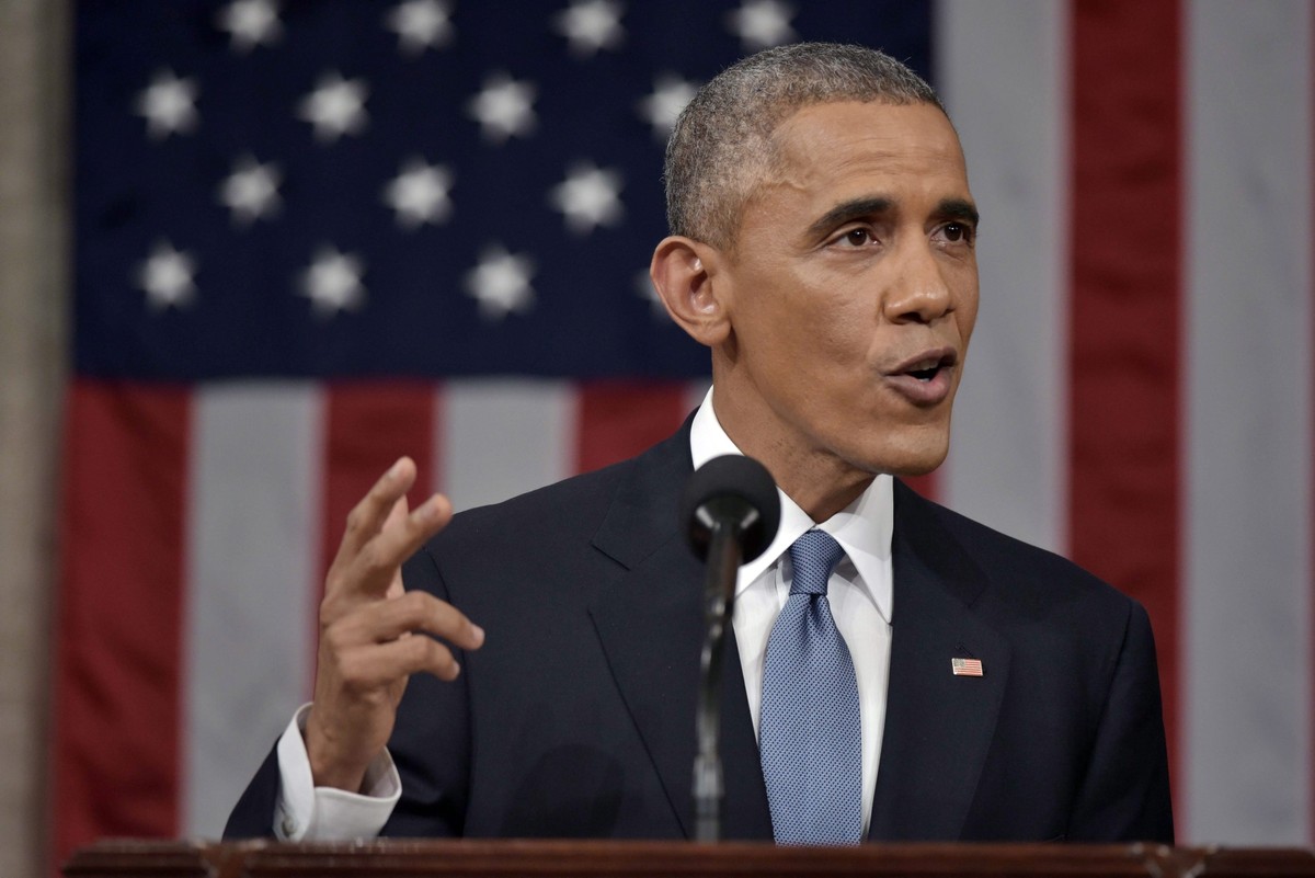 Barack Obama przed połączonymi izbami Kongresu