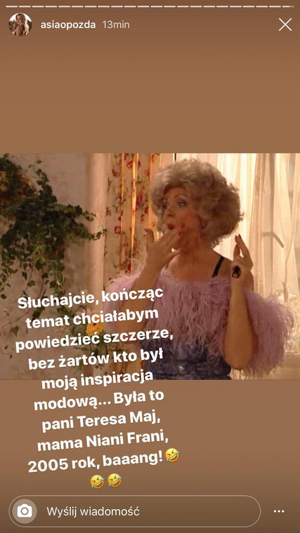 Wyjaśnienie "inspiracji" Joanny Opozdy