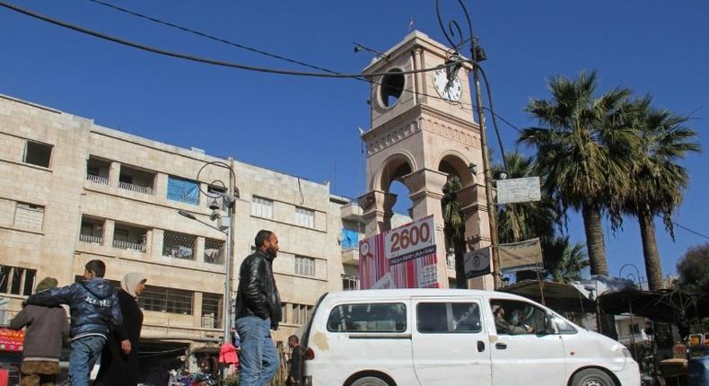 Idlib's main square
