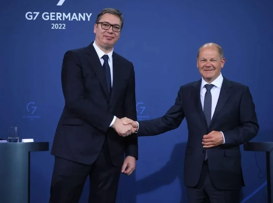 Aleksandar Vučić i Olaf Šolc