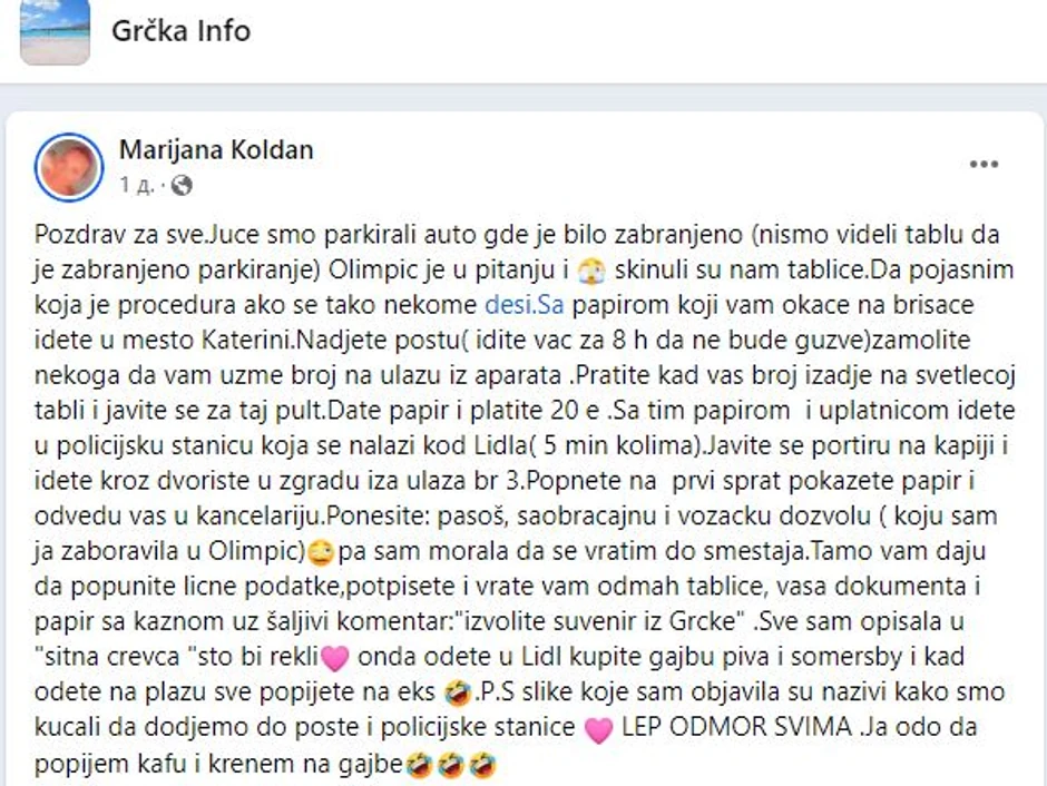 Srpkinja objasnila gde se uzimaju tablcie u Olimpskoj regiji