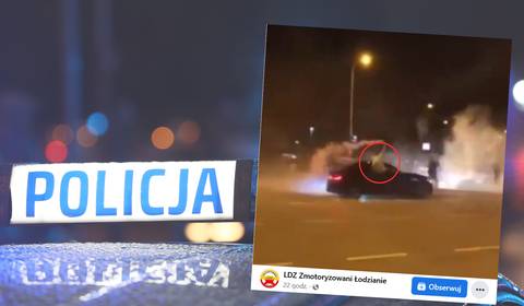 Szalona jazda BMW po skrzyżowaniu w Łodzi. Kierowca miał wyjątkowy cel