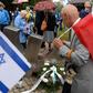 menora kielce polska izrael żydzi żyd flagaspotkanie przy pomniku Menora