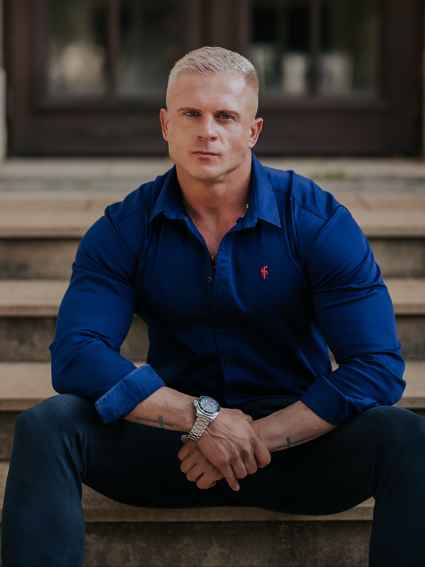 Poľský herec a fitness tréner Jakub Łoza.