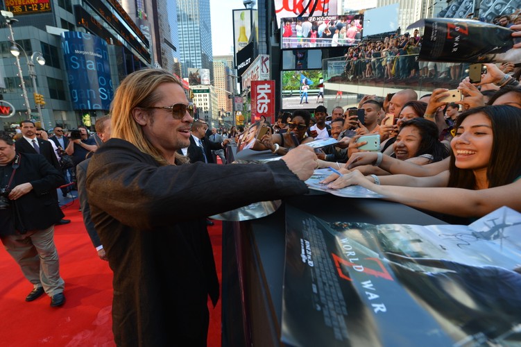 Brad Pitt na premierze w Nowym Jorku