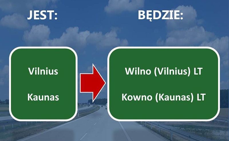 Nazwy zagranicznych miast na znakach drogowych będą zapisywane w języku polskim i w języku oryginalnym. Na wymianę oznakowania zarządcy będą mieli czas do końca 2028 r.