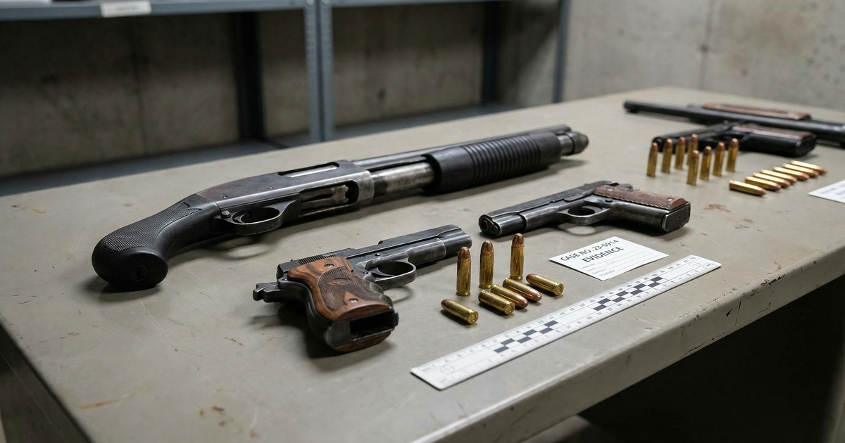 Arsenale a Camini: pistola in penna stilografica e 480 munizioni