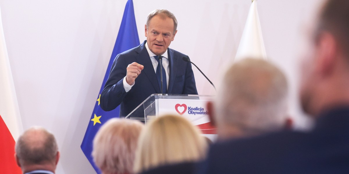 Premier Donald Tusk na Radzie Krajowej PO