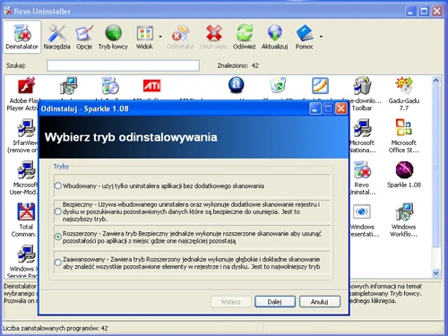 Jednym z programów opisanych na naszym blogu jest Revo Uninstaller 1.85