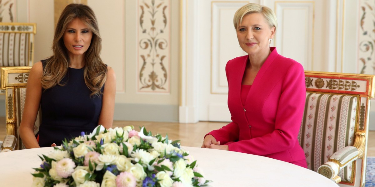 Melania Trump i Agata Duda rankiem spotkały się w Belwederze