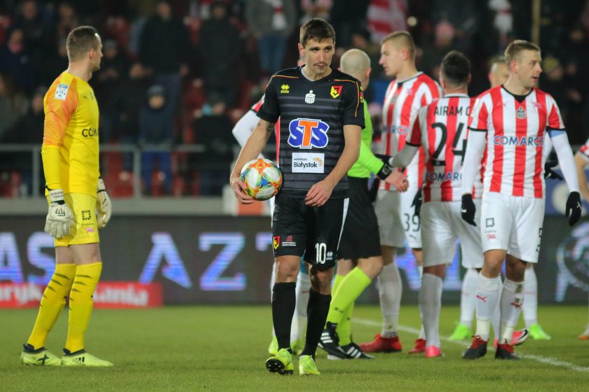 Pilka nozna. Ekstraklasa. Cracovia Krakow - Jagiellonia Bialystok. 24.02.2019