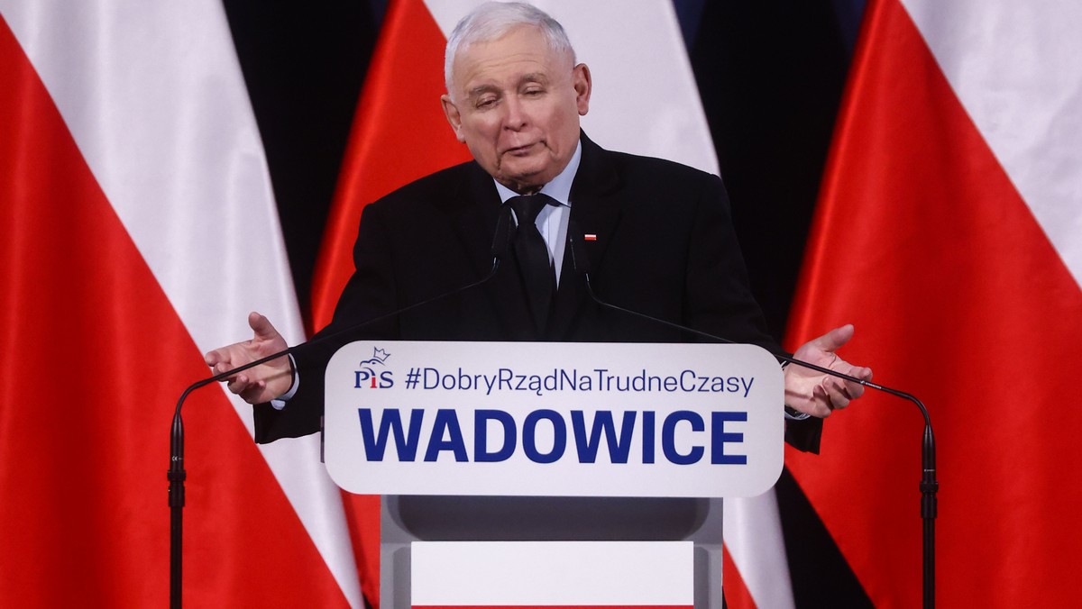 Jarosław Kaczyński w Wadowickim Centrum Kultury, 12 listopada 2022 r.