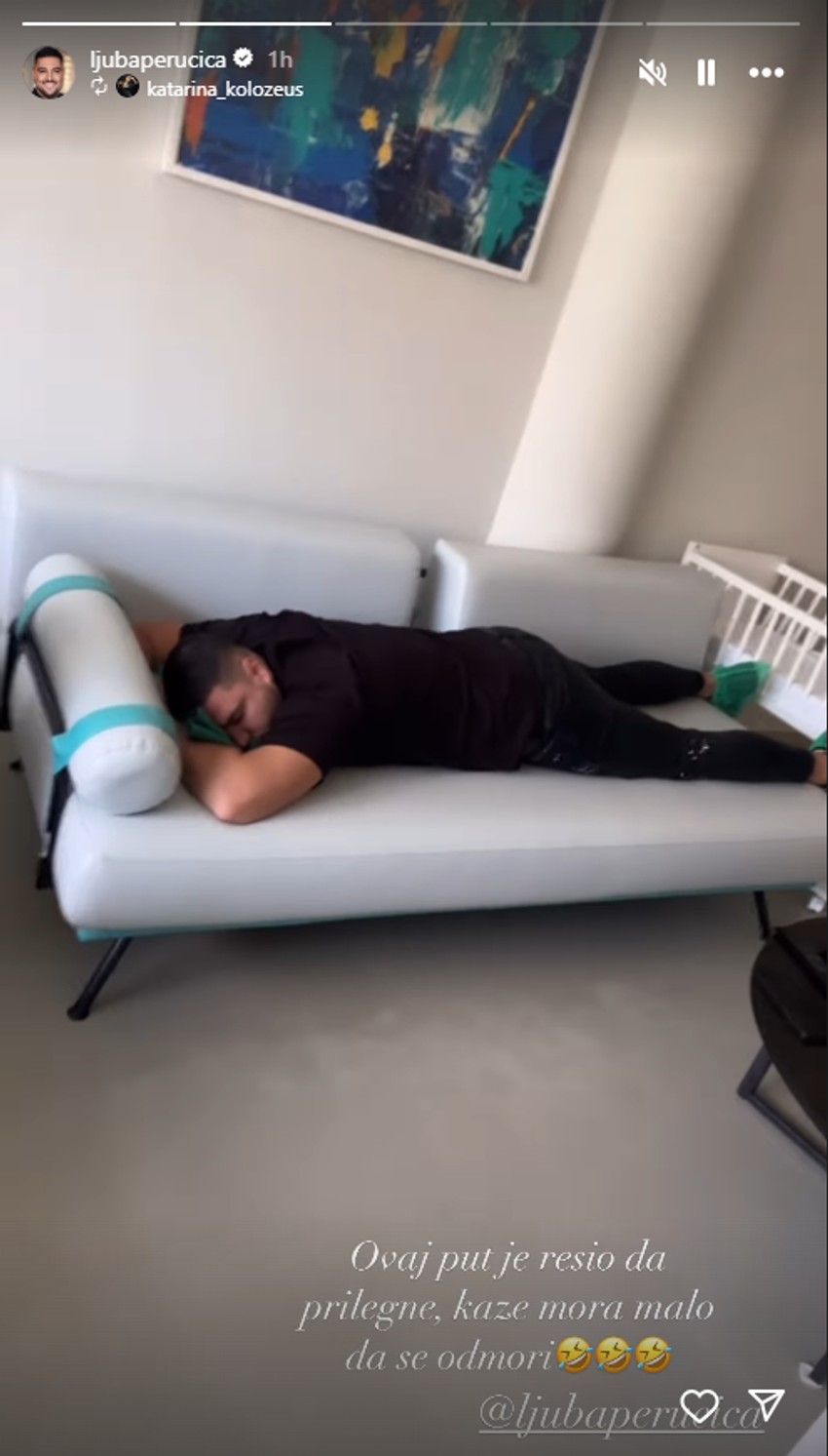 Ljuba Perućica sa suprugom u porodilištu