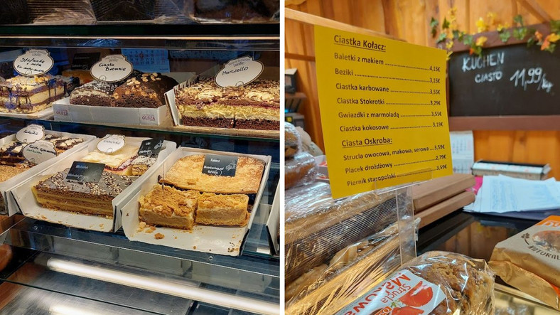 W polskim sklepie można kupić także świeże ciasta
