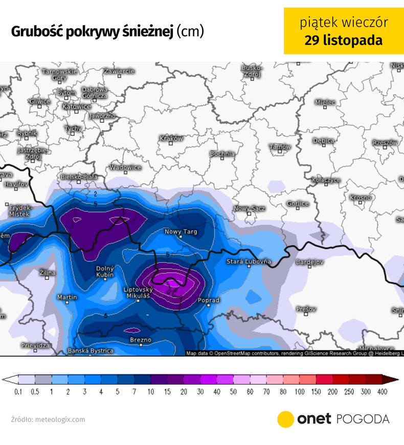 Na krańcach południowych sypnie jutro śniegiem