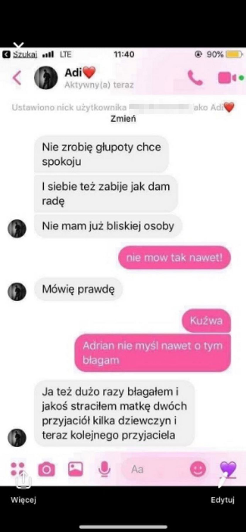 Dotarliśmy do korespondencji Adriana z Patrycją