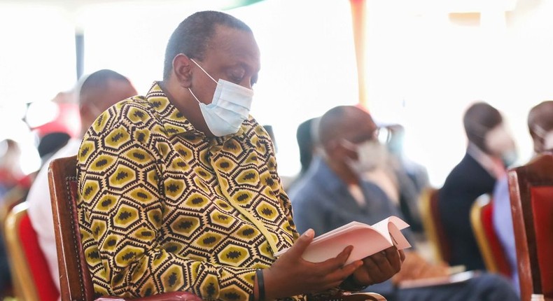 President Uhuru Kenyatta during the 2nd National Prayer Day, 2020