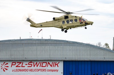 Historyczny dzień w Świdniku! Oblot pierwszego śmigłowca AW149 z krajowej produkcji.