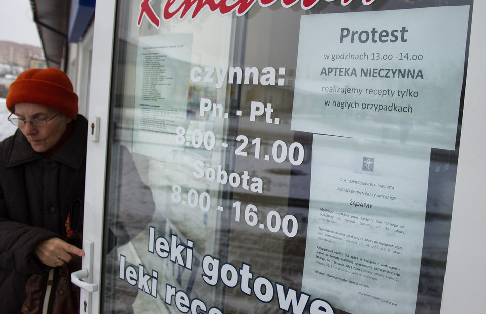Protest aptekarzy w Łodzi