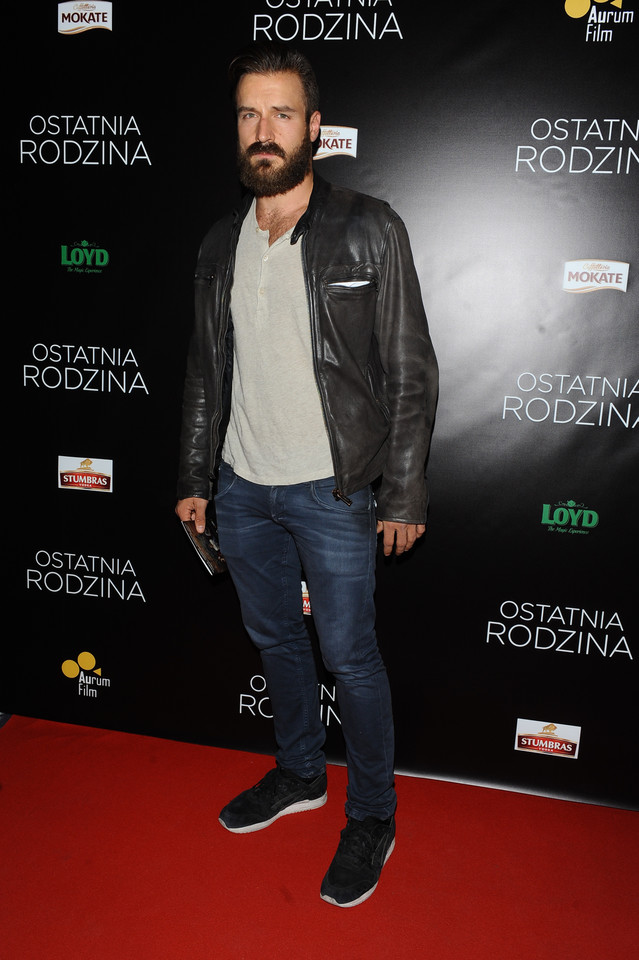 Piotr Stramowski na premierze filmu "Ostatnia rodzina"