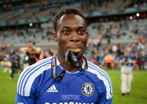 Michael Essien with his UCL medal.